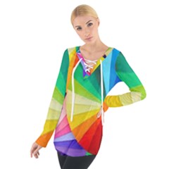 Bring Colors To Your Day Tie Up T-shirt by elizah032470