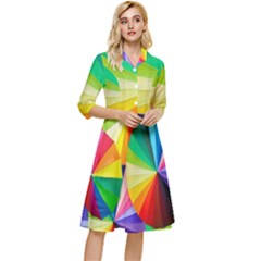 Bring Colors To Your Day Classy Knee Length Dress by elizah032470