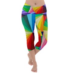 Bring Colors To Your Day Lightweight Velour Capri Yoga Leggings by elizah032470