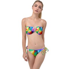 Bring Colors To Your Day Twist Bandeau Bikini Set by elizah032470