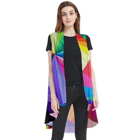 Bring Colors To Your Day Sleeveless Chiffon Waistcoat Shirt by elizah032470