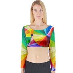 Bring Colors To Your Day Long Sleeve Crop Top by elizah032470