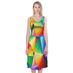 Bring Colors To Your Day Midi Sleeveless Dress by elizah032470