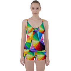 Bring Colors To Your Day Tie Front Two Piece Tankini by elizah032470