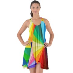 Bring Colors To Your Day Show Some Back Chiffon Dress