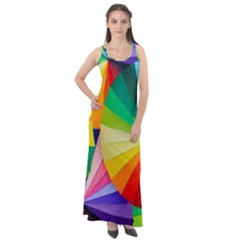 Bring Colors To Your Day Sleeveless Velour Maxi Dress