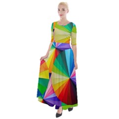 Bring Colors To Your Day Half Sleeves Maxi Dress by elizah032470
