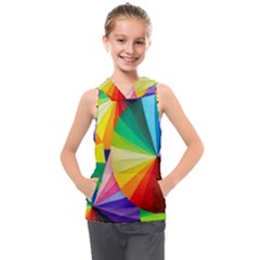 Bring Colors To Your Day Kids  Sleeveless Hoodie