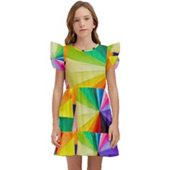 Bring Colors To Your Day Kids  Winged Sleeve Dress by elizah032470