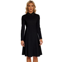 Fantastico Original Long Sleeve Shirt Collar A-line Dress by FantasticoCollection