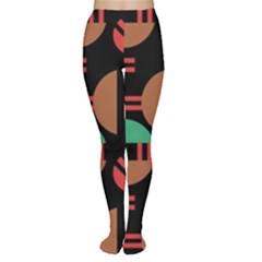 Abstract Geometric Pattern Tights