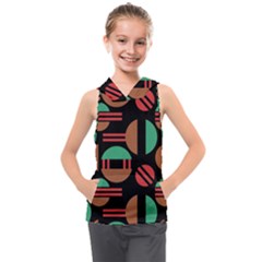 Abstract Geometric Pattern Kids  Sleeveless Hoodie