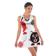 Cat Little Ball Animal Cotton Racerback Dress