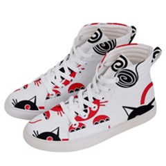 Cat Little Ball Animal Men s Hi-top Skate Sneakers