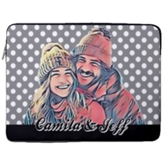 Personalized Comic Style - 17  Vertical Laptop Sleeve Case With Pocket