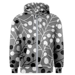 Abstract Nature Black White Men s Zipper Hoodie