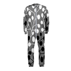 Abstract Nature Black White Onepiece Jumpsuit (kids)