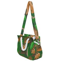 Leaves Foliage Pattern Oak Autumn Rope Handles Shoulder Strap Bag