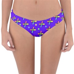 Abstract Background Cross Hashtag Reversible Hipster Bikini Bottoms by Maspions