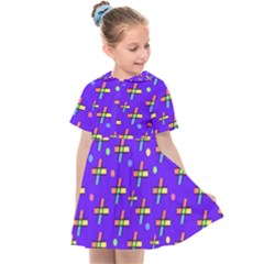 Abstract Background Cross Hashtag Kids  Sailor Dress by Maspions