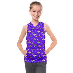 Abstract Background Cross Hashtag Kids  Sleeveless Hoodie by Maspions