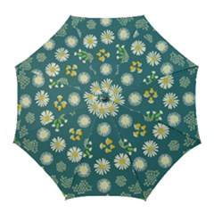 Drawing Flowers Meadow White Golf Umbrellas