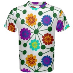 Bloom Plant Flowering Pattern Men s Cotton T-shirt