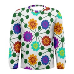 Bloom Plant Flowering Pattern Men s Long Sleeve T-shirt