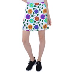 Bloom Plant Flowering Pattern Tennis Skirt by Maspions