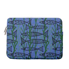 Fish Pike Pond Lake River Animal 13  Vertical Laptop Sleeve Case With Pocket