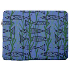 Fish Pike Pond Lake River Animal 17  Vertical Laptop Sleeve Case With Pocket