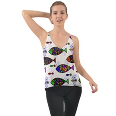 Fish Abstract Colorful Chiffon Cami