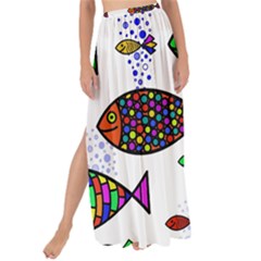 Fish Abstract Colorful Maxi Chiffon Tie-up Sarong