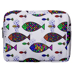 Fish Abstract Colorful Make Up Pouch (large) by Maspions
