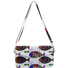 Fish Abstract Colorful Removable Strap Clutch Bag