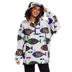 Fish Abstract Colorful Women s Ski And Snowboard Waterproof Breathable Jacket