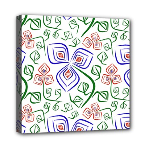 Bloom Nature Plant Pattern Mini Canvas 8  X 8  (stretched)