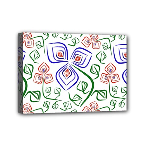 Bloom Nature Plant Pattern Mini Canvas 7  X 5  (stretched)