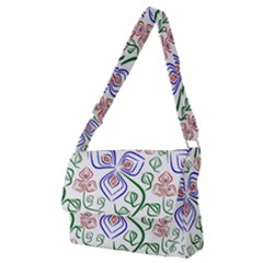 Bloom Nature Plant Pattern Full Print Messenger Bag (m) by Maspions