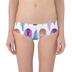 Pen Peacock Colors Colored Pattern Classic Bikini Bottoms