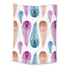 Pen Peacock Colors Colored Pattern Medium Tapestry