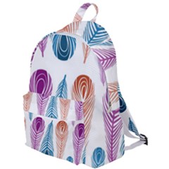 Pen Peacock Colors Colored Pattern The Plain Backpack by Maspions