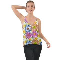 Bloom Flora Pattern Printing Chiffon Cami