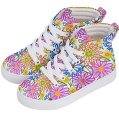 Bloom Flora Pattern Printing Kids  Hi-top Skate Sneakers by Maspions