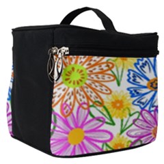 Bloom Flora Pattern Printing Make Up Travel Bag (small)