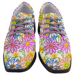 Bloom Flora Pattern Printing Women Heeled Oxford Shoes