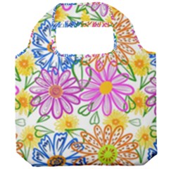 Bloom Flora Pattern Printing Foldable Grocery Recycle Bag