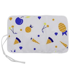 Pattern-fruit-apples-green Pen Storage Case (l)