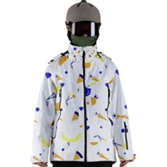 Pattern-fruit-apples-green Men s Zip Ski And Snowboard Waterproof Breathable Jacket