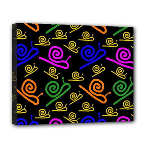 Pattern-repetition-snail-blue Deluxe Canvas 20  X 16  (stretched)